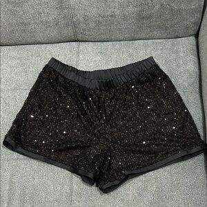 Cat & Jack Black Sequin Kids Shorts